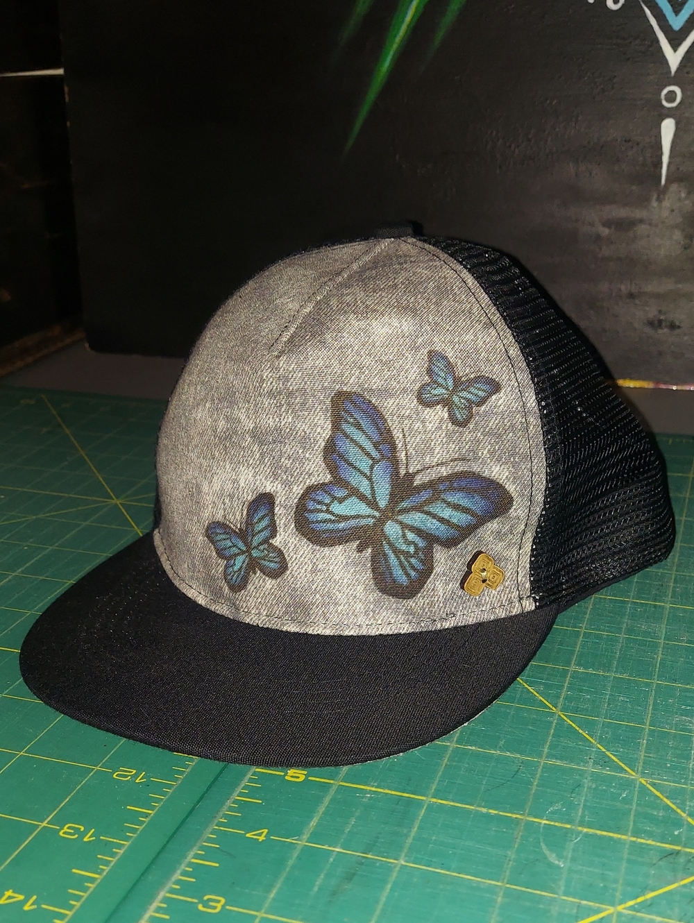 Butterfly Snapback  - Gray & Black